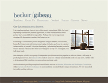 Tablet Screenshot of beckergibeau.com
